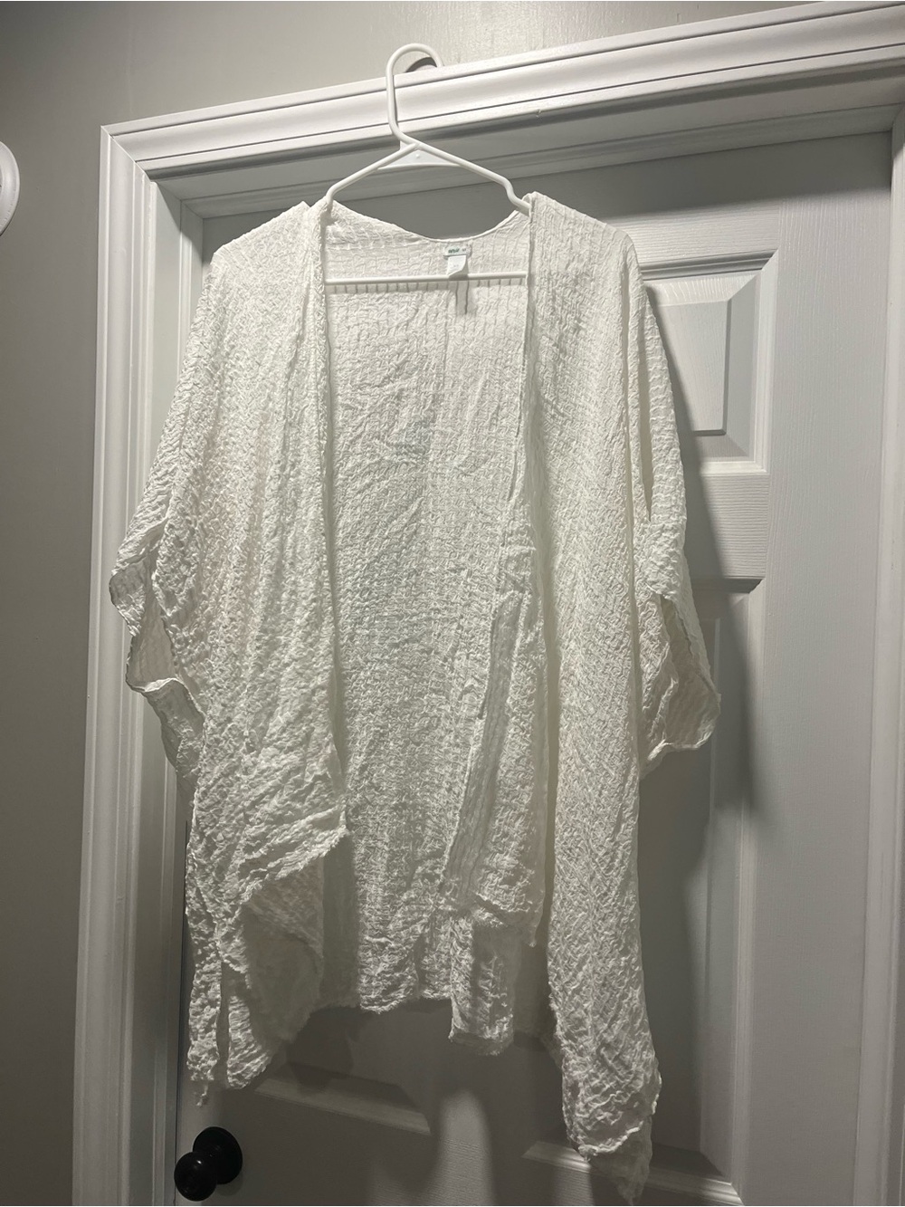 aerie Off-White Textured Open kimono